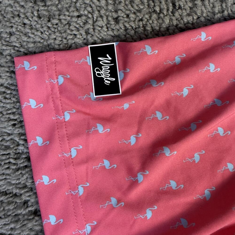 Men's Pink Polo with Light Blue Collar - Classic Lightweight Performance - Picture 6 of 11